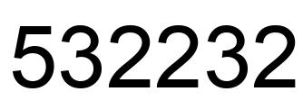 Number 532232 black image
