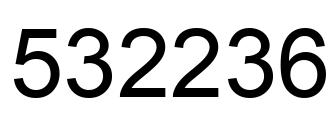 Number 532236 black image