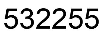 Número 532255 imagen negro