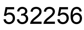 Número 532256 imagen negro