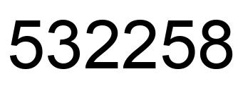 Number 532258 black image