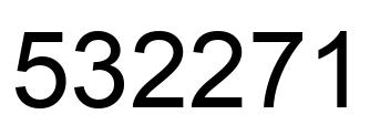 Number 532271 black image