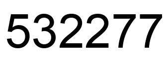 Number 532277 black image