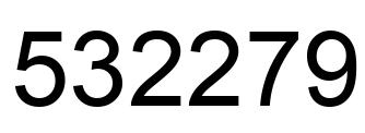 Number 532279 black image