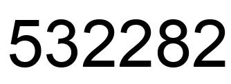 Number 532282 black image