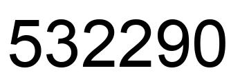 Number 532290 black image