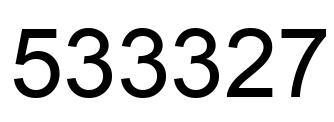 Número 533327 imagen negro