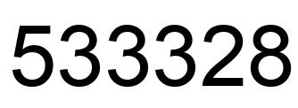 Número 533328 imagen negro