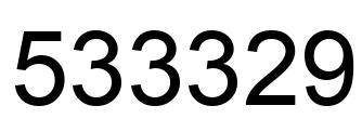 Número 533329 imagen negro