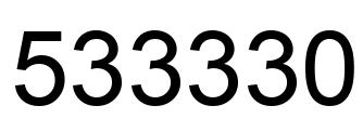 Número 533330 imagen negro