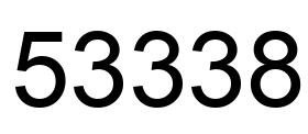 Number 53338 black image