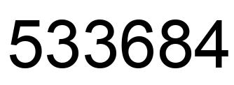 Número 533684 imagen negro