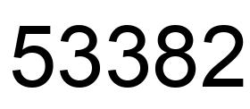 Number 53382 black image