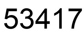 Número 53417 imagen negro
