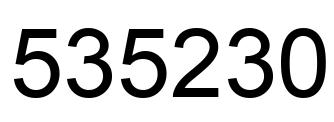 Number 535230 black image