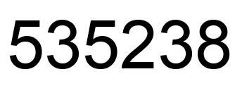 Number 535238 black image