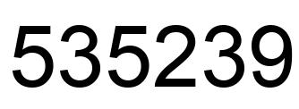 Number 535239 black image