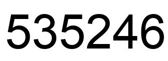 Number 535246 black image