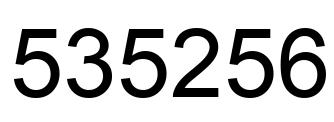 Number 535256 black image