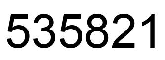 Número 535821 imagen negro