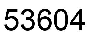 Number 53604 black image
