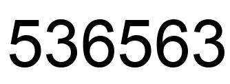 Number 536563 black image