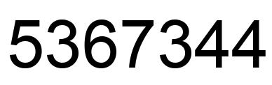 Number 5367344 black image