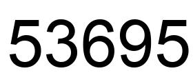 Number 53695 black image