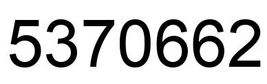Number 5370662 black image
