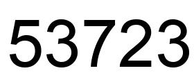 Number 53723 black image