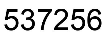 Number 537256 black image
