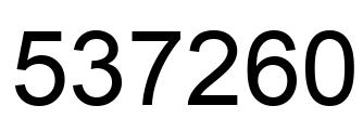 Number 537260 black image
