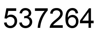 Number 537264 black image
