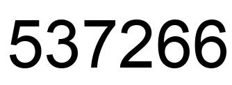 Number 537266 black image
