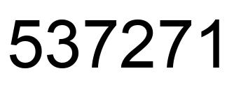 Number 537271 black image