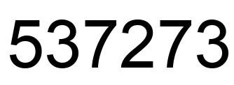 Número 537273 imagen negro