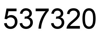 Number 537320 black image