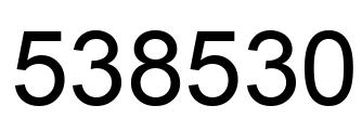 Number 538530 black image