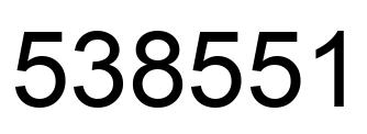 Number 538551 black image