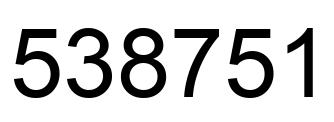 Number 538751 black image