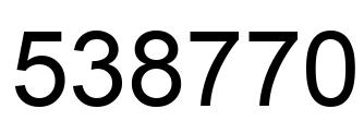 Número 538770 imagen negro