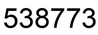 Número 538773 imagen negro