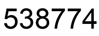 Número 538774 imagen negro