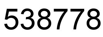 Número 538778 imagen negro