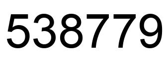 Número 538779 imagen negro