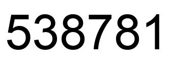 Número 538781 imagen negro