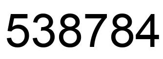 Number 538784 black image