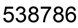 Número 538786 imagen negro