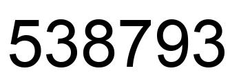 Number 538793 black image