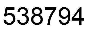 Number 538794 black image